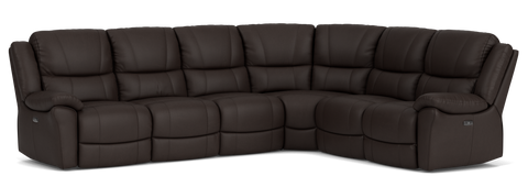 6 Seater Corner with End Electric Recliners