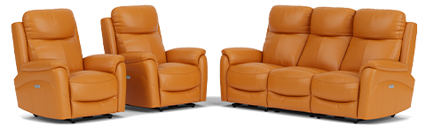 3 Seater with End Recliners + 2 Recliners