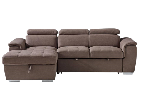 3 seater with storage chaise & sofa bed