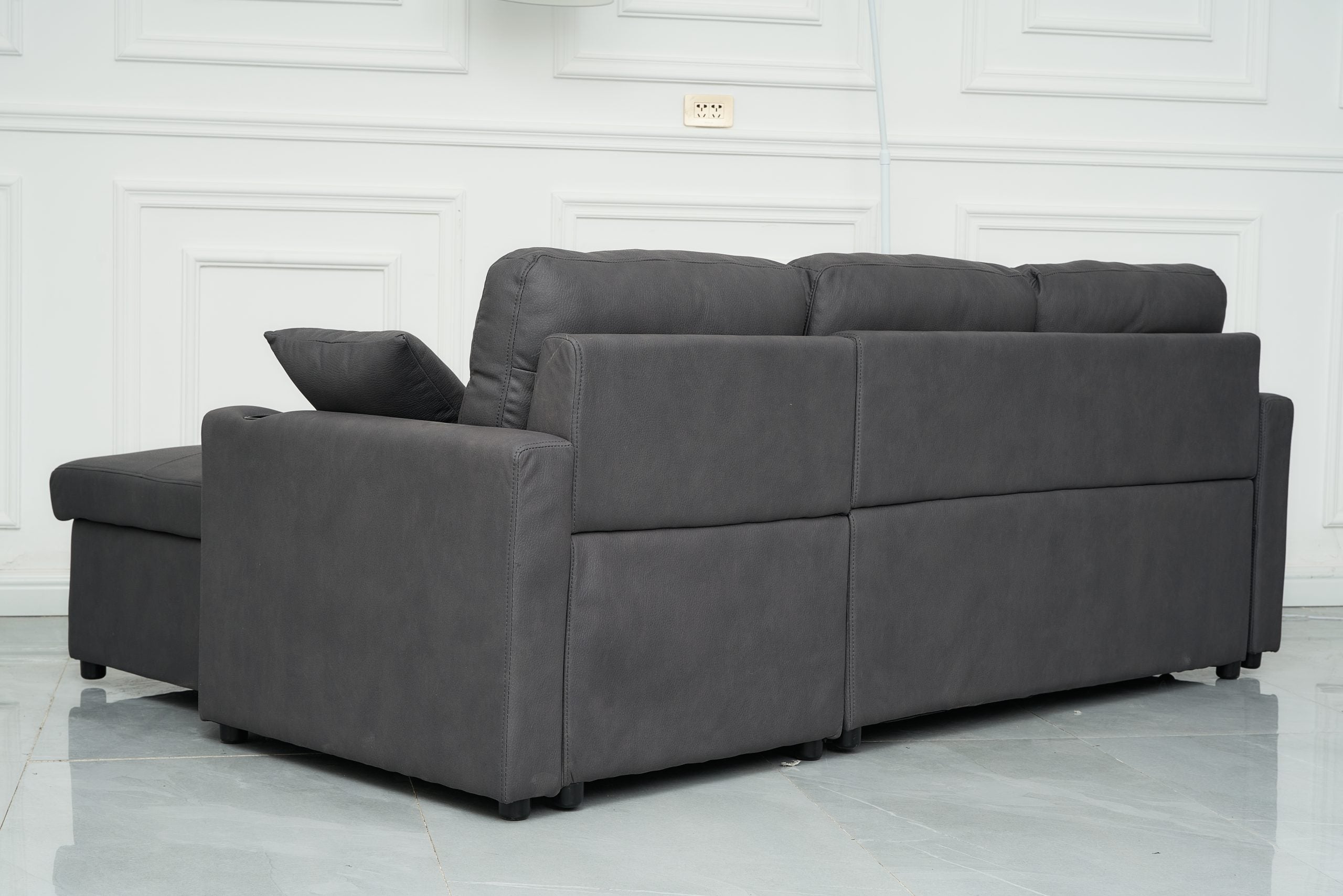 3 Seater Sofa Bed with Reversible Storage Chaise
