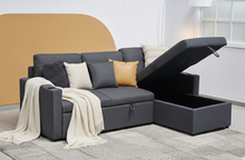 Load image into Gallery viewer, 3 Seater Sofa Bed with Reversible Storage Chaise
