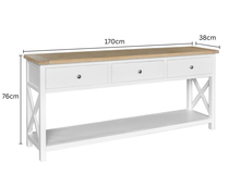Load image into Gallery viewer, 3 Drawer Console Table
