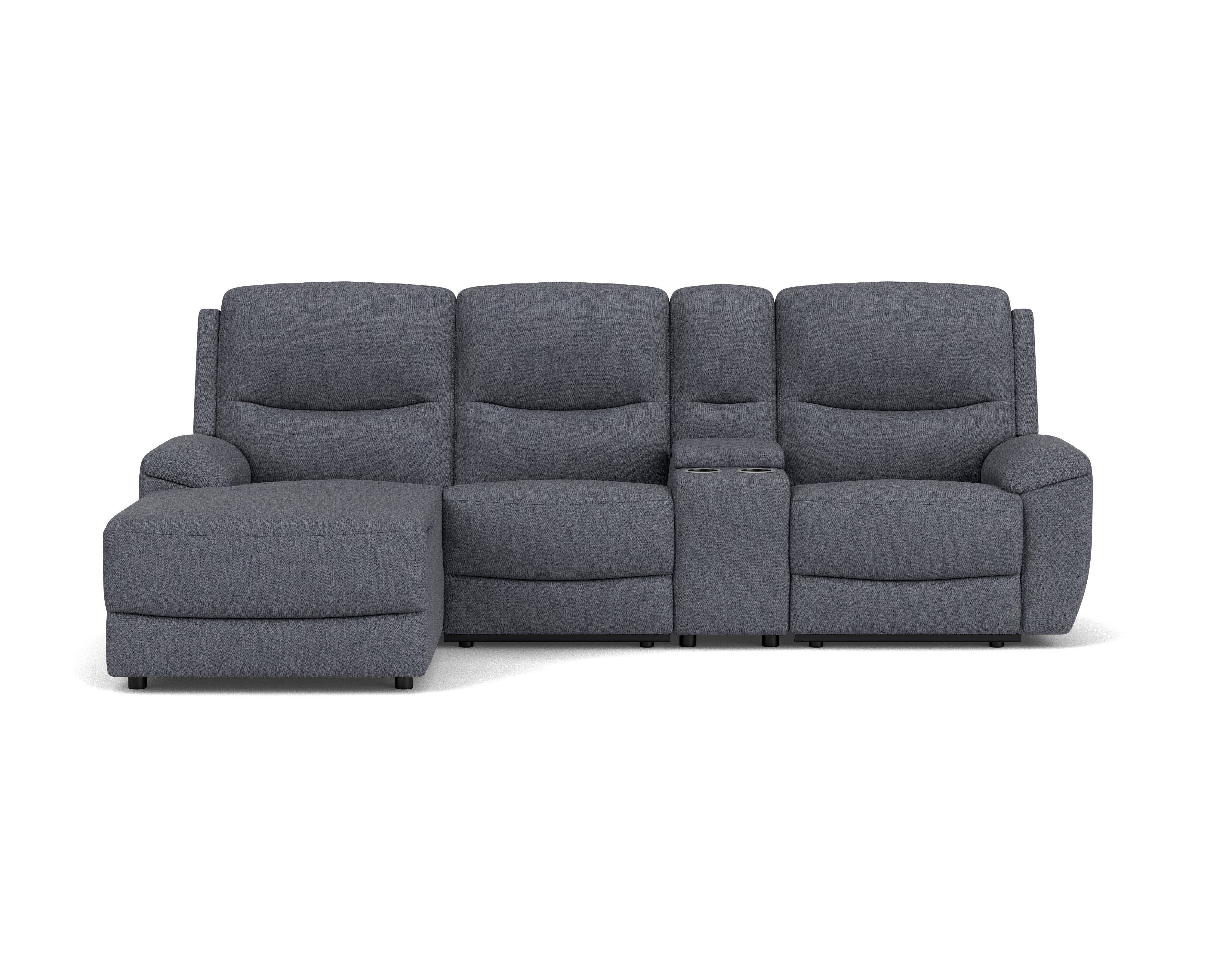 3.5 Seater with Reclining Chaise, Internal Recliner, and End Electric Recliner