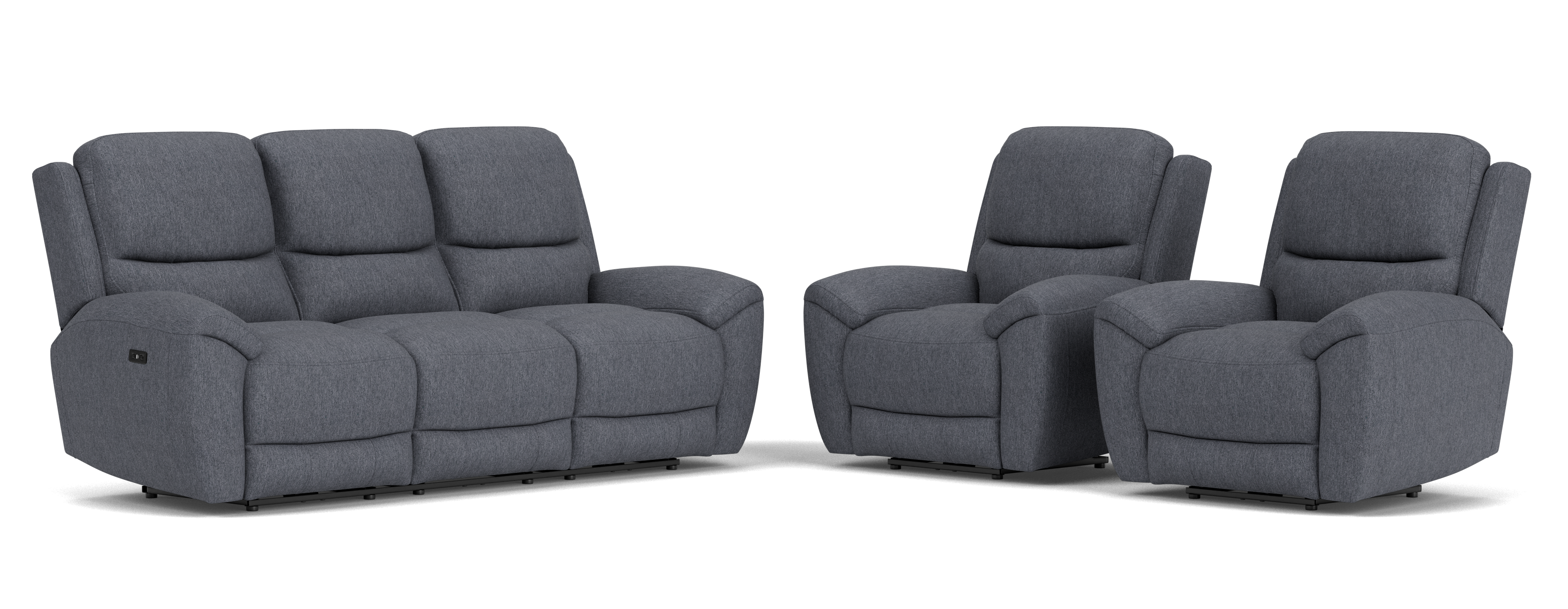 3 Seater with End Electric Recliners + 2 Electric Recliners