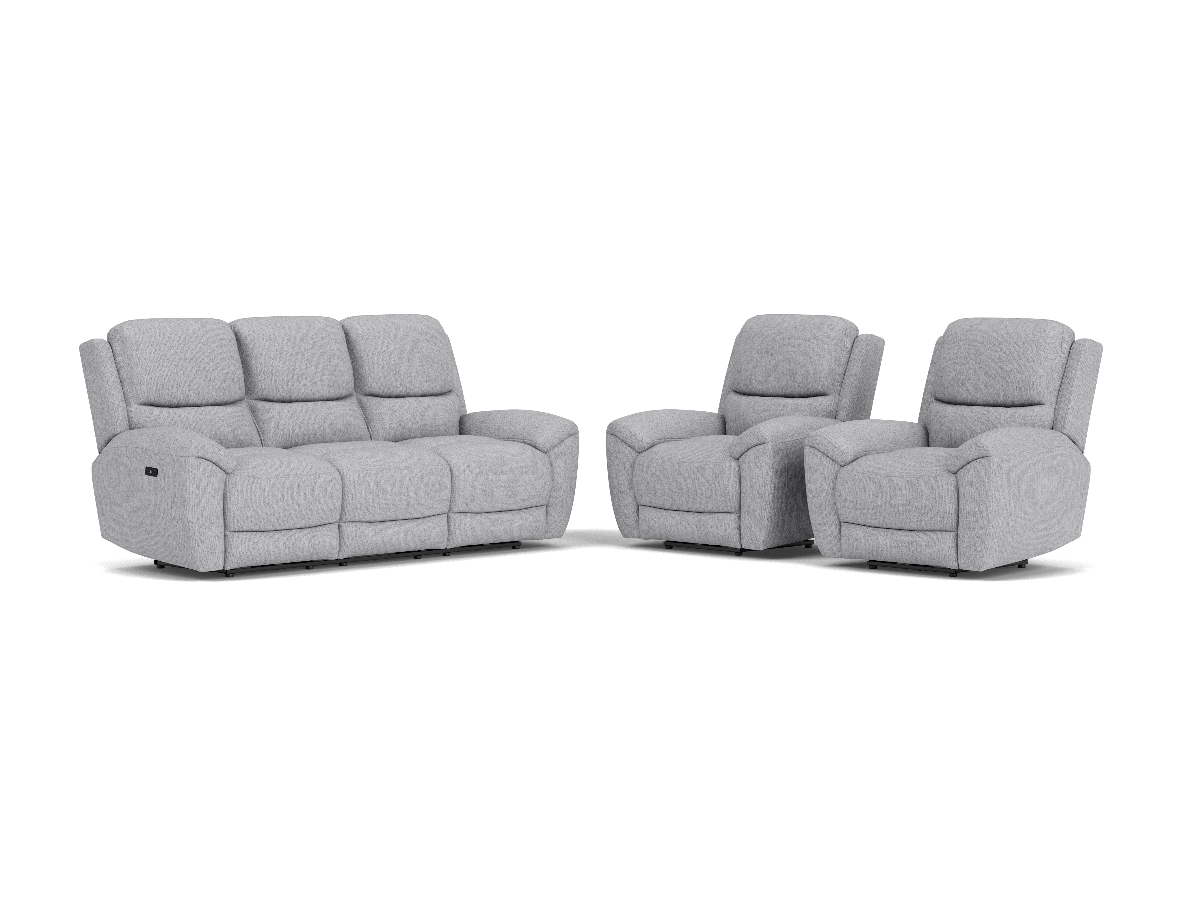 3 Seater with End Electric Recliners + 2 Electric Recliners