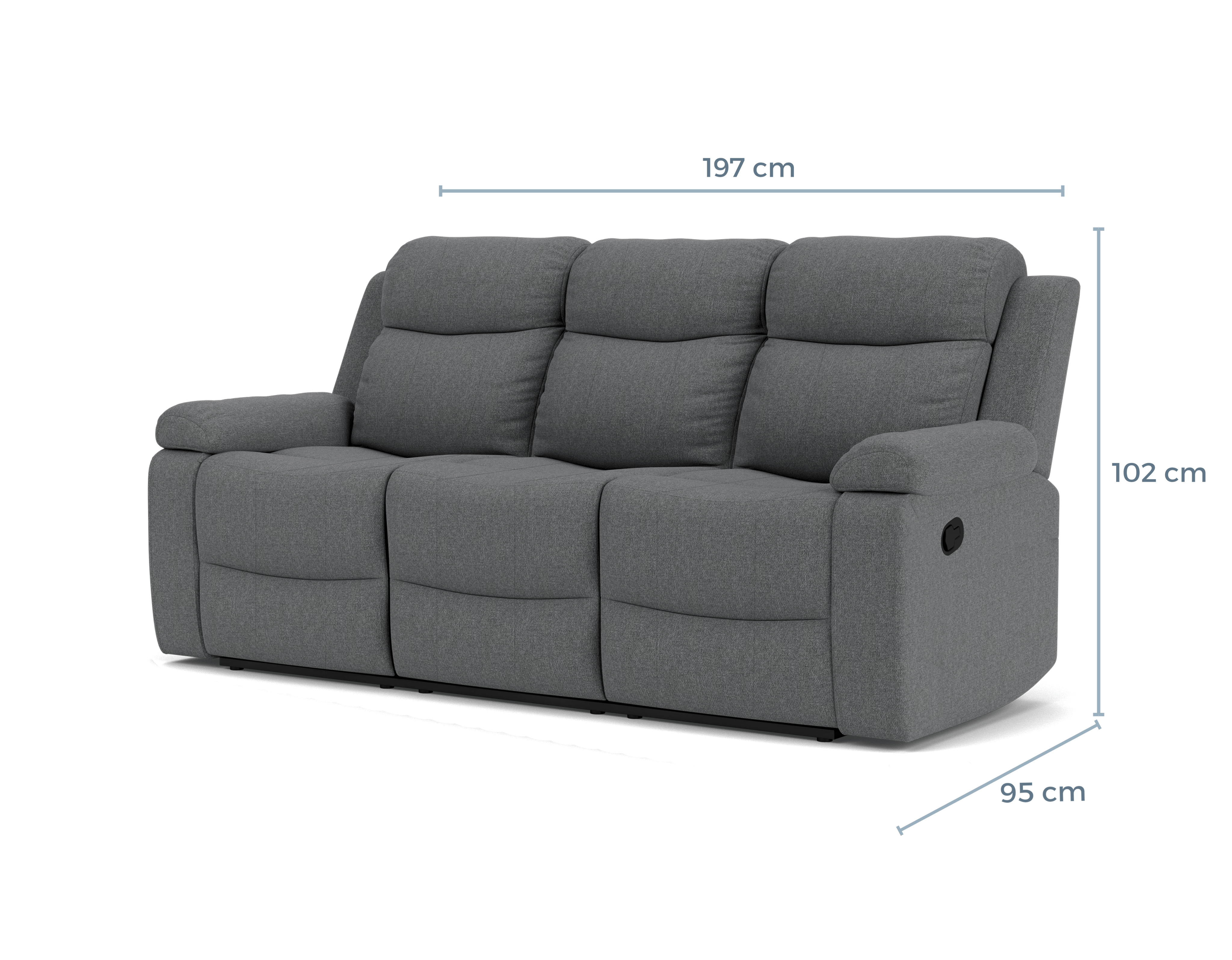 3 Seater with End Recliners + 2 Recliners