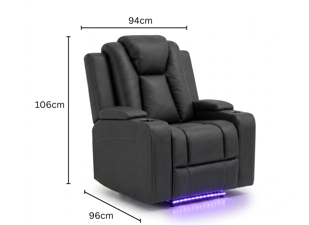 Electric recliner with adjustable headrests