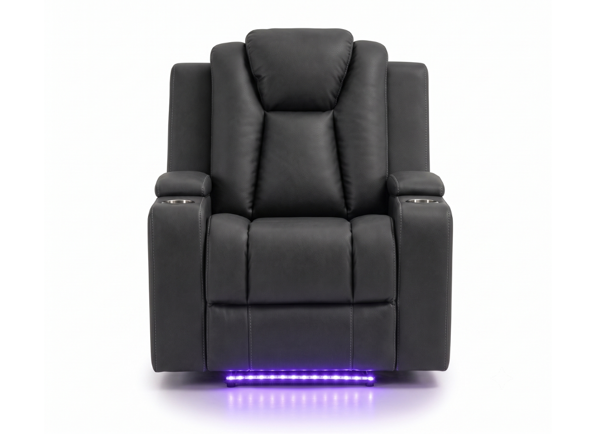 Electric recliner with adjustable headrests