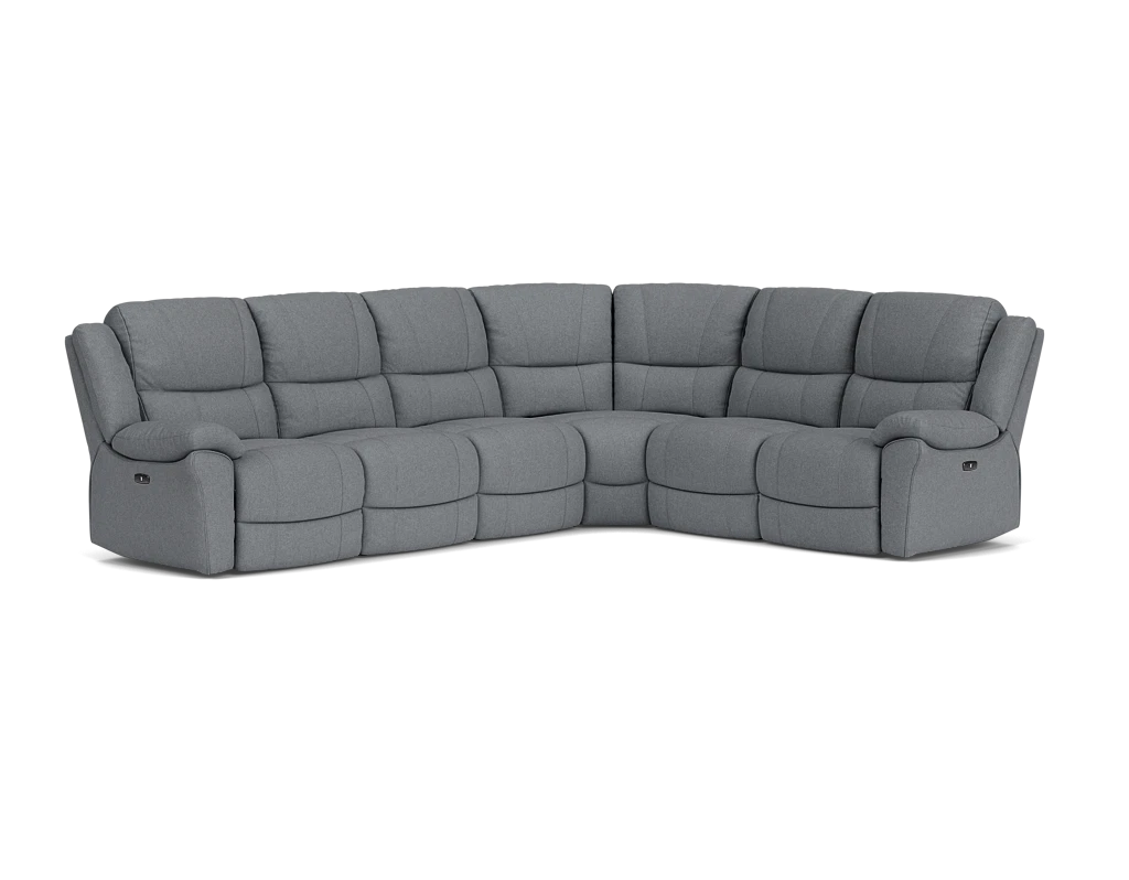 6 Seater Corner with End Electric Recliners