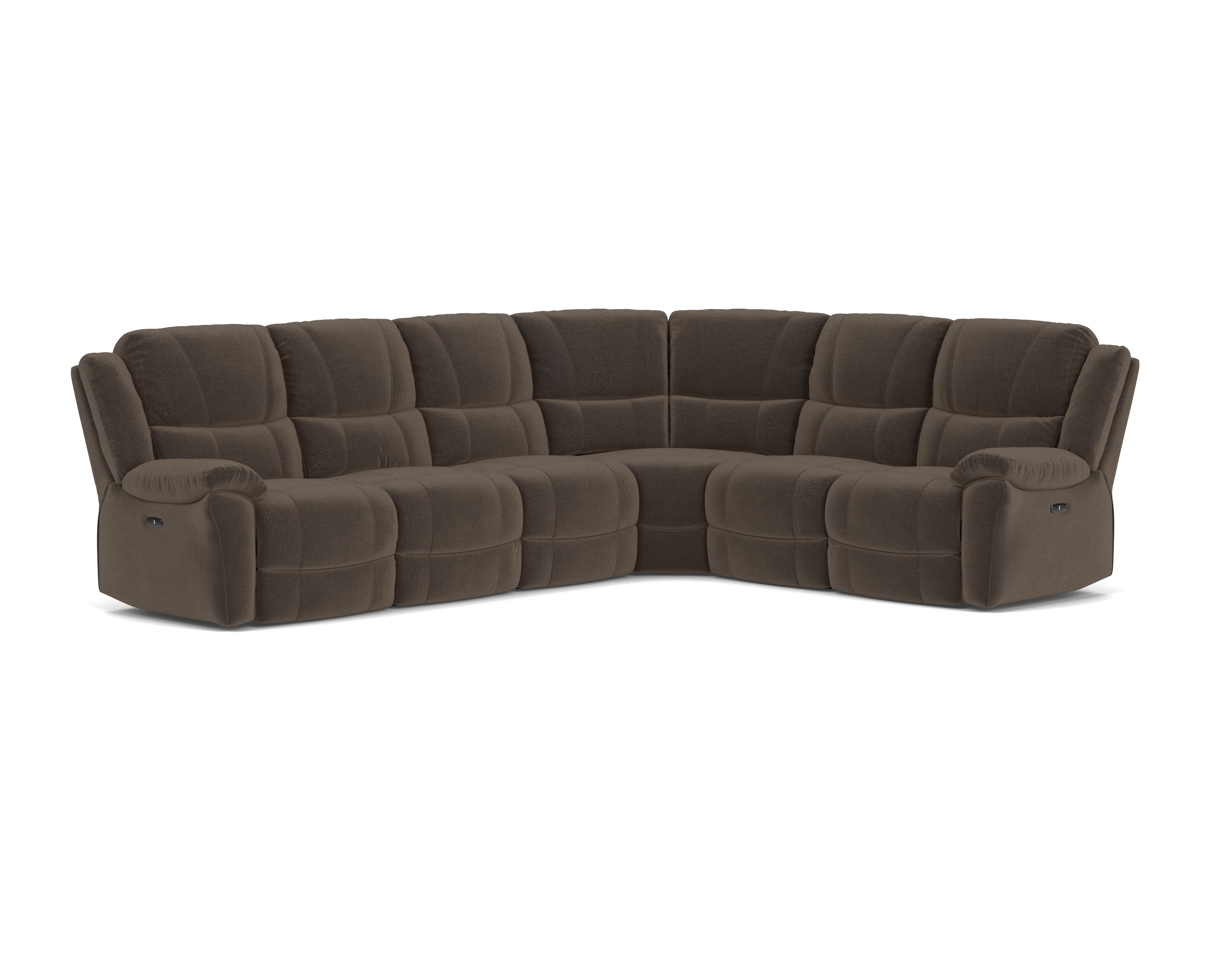 6 Seater Corner with End Electric Recliners