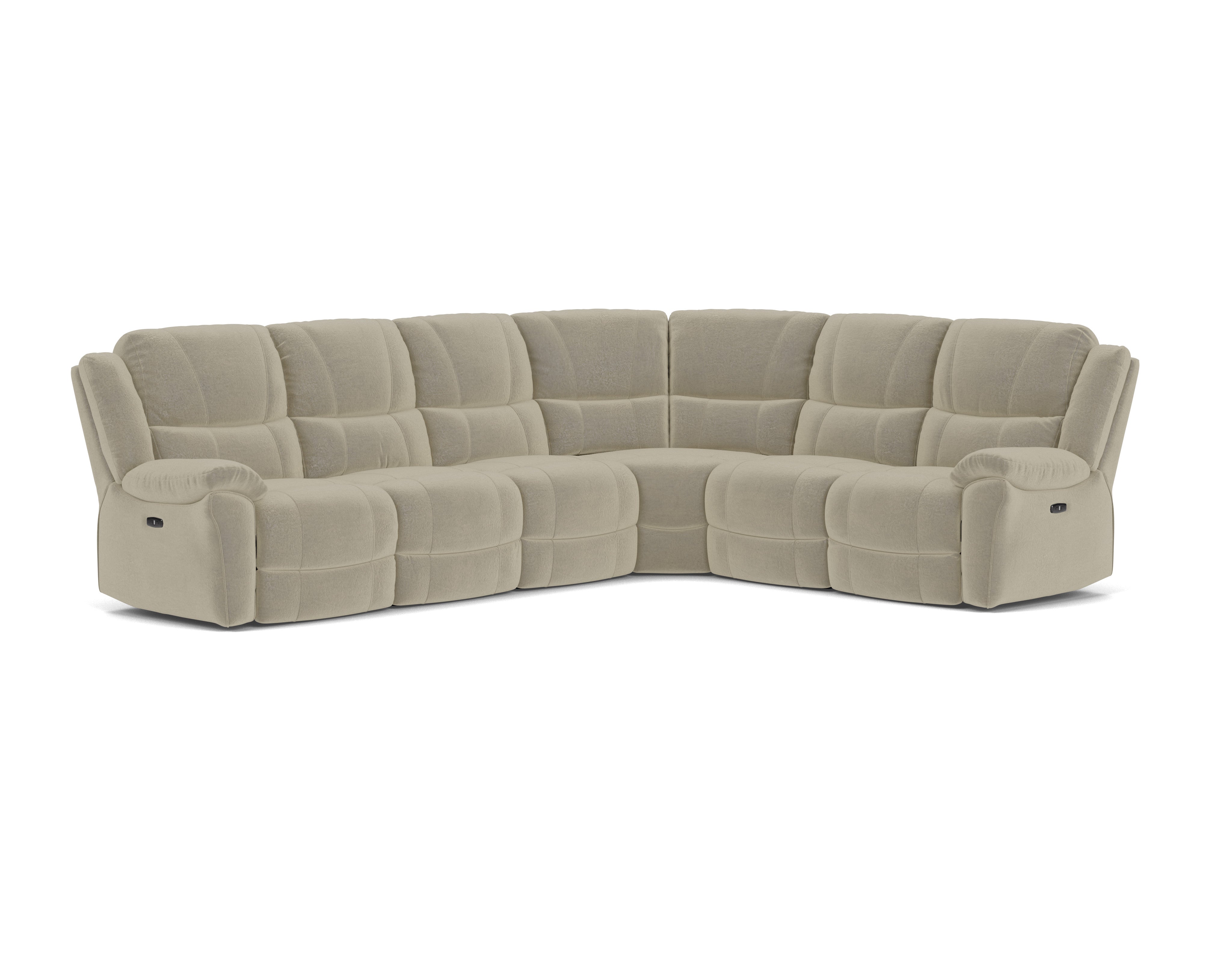 6 Seater Corner with End Electric Recliners