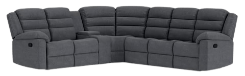 6 Seater Corner with End Recliners and Console