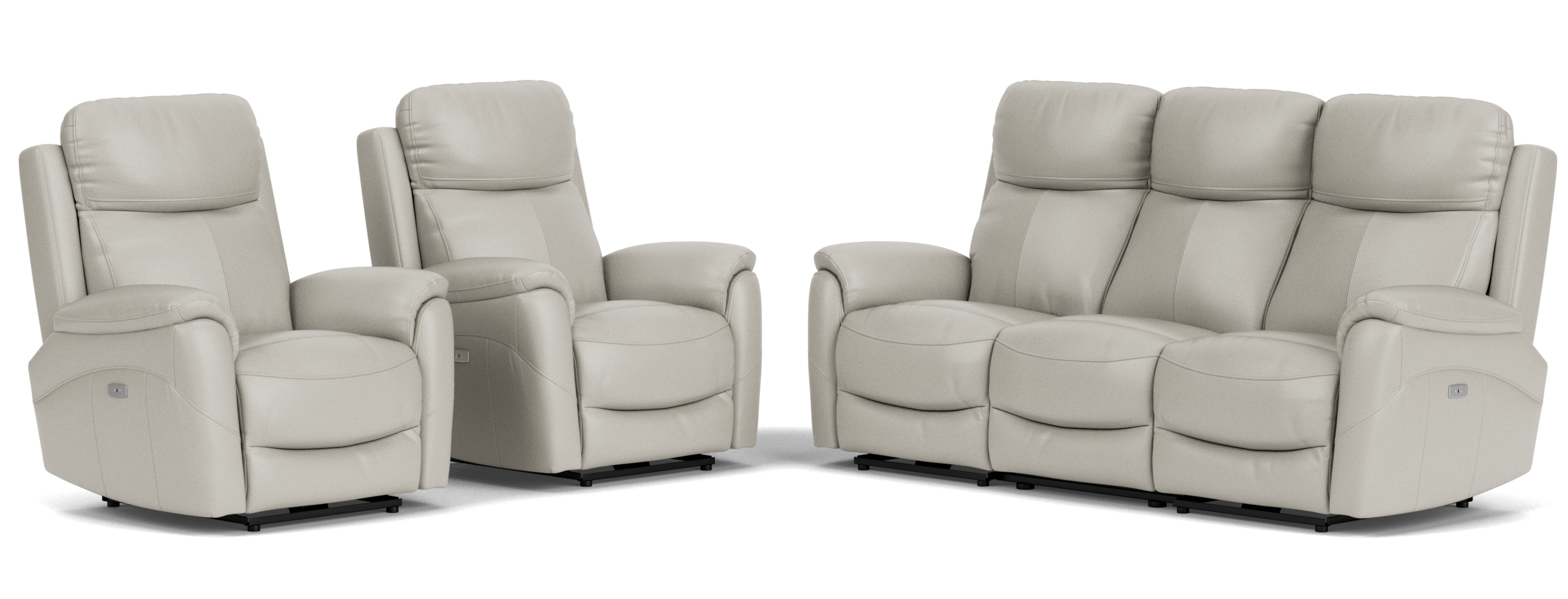 3 Seater with End Recliners + 2 Recliners