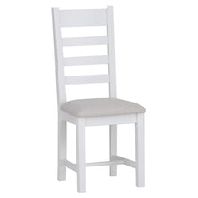 Load image into Gallery viewer, Ladder Back Fabric Dining Chair
