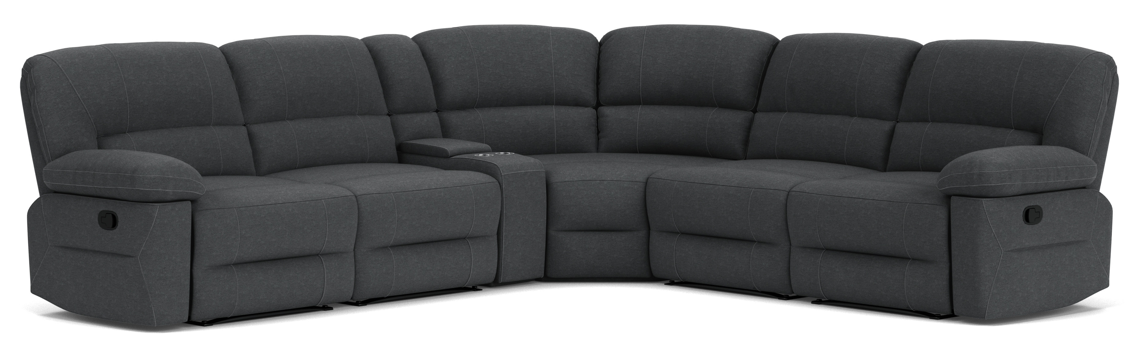 5.5 Seater Corner with Console and 3 Internal Recliners