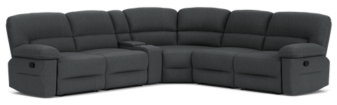 5.5 Seater Corner with Console and 3 Internal Recliners