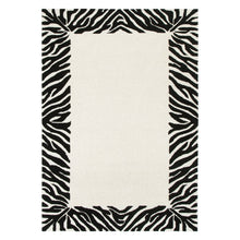 Load image into Gallery viewer, Les Nomades Zanzibar Black &amp; White Wool Rug
