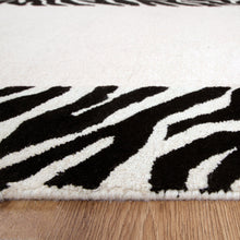 Load image into Gallery viewer, Les Nomades Zanzibar Black &amp; White Wool Rug
