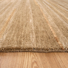 Load image into Gallery viewer, Les Nomades Linear Caramel Wool Rug
