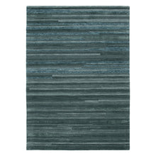 Load image into Gallery viewer, Les Nomades Linear Teal Wool Rug
