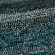 Load image into Gallery viewer, Les Nomades Linear Teal Wool Rug
