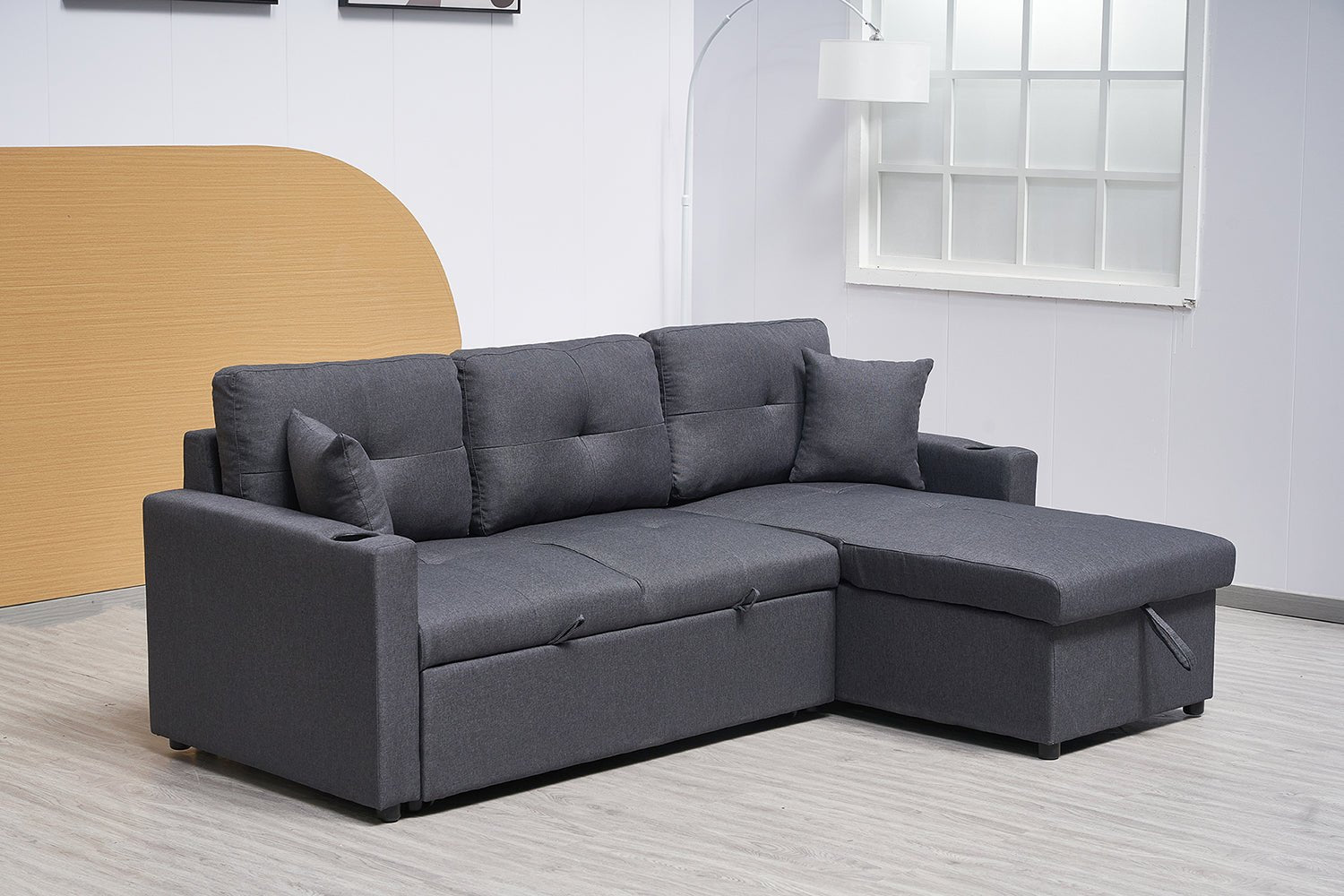 3 Seater Sofa Bed with Reversible Storage Chaise