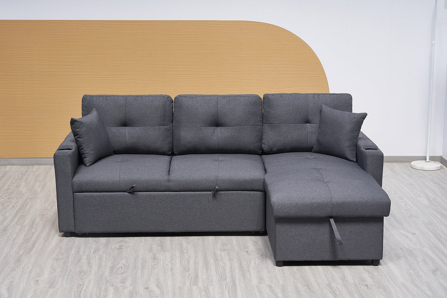 3 Seater Sofa Bed with Reversible Storage Chaise