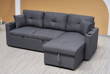 Load image into Gallery viewer, 3 Seater Sofa Bed with Reversible Storage Chaise
