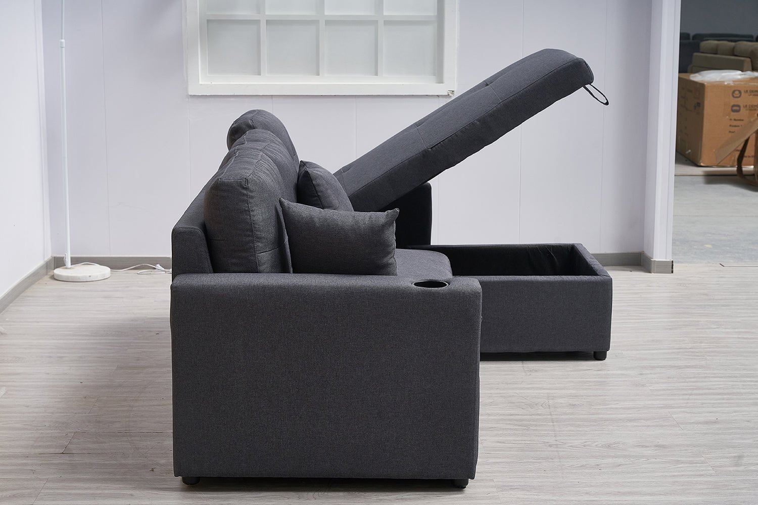 3 Seater Sofa Bed with Reversible Storage Chaise