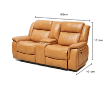 Load image into Gallery viewer, 2 Seater with End Electric Recliners and Console
