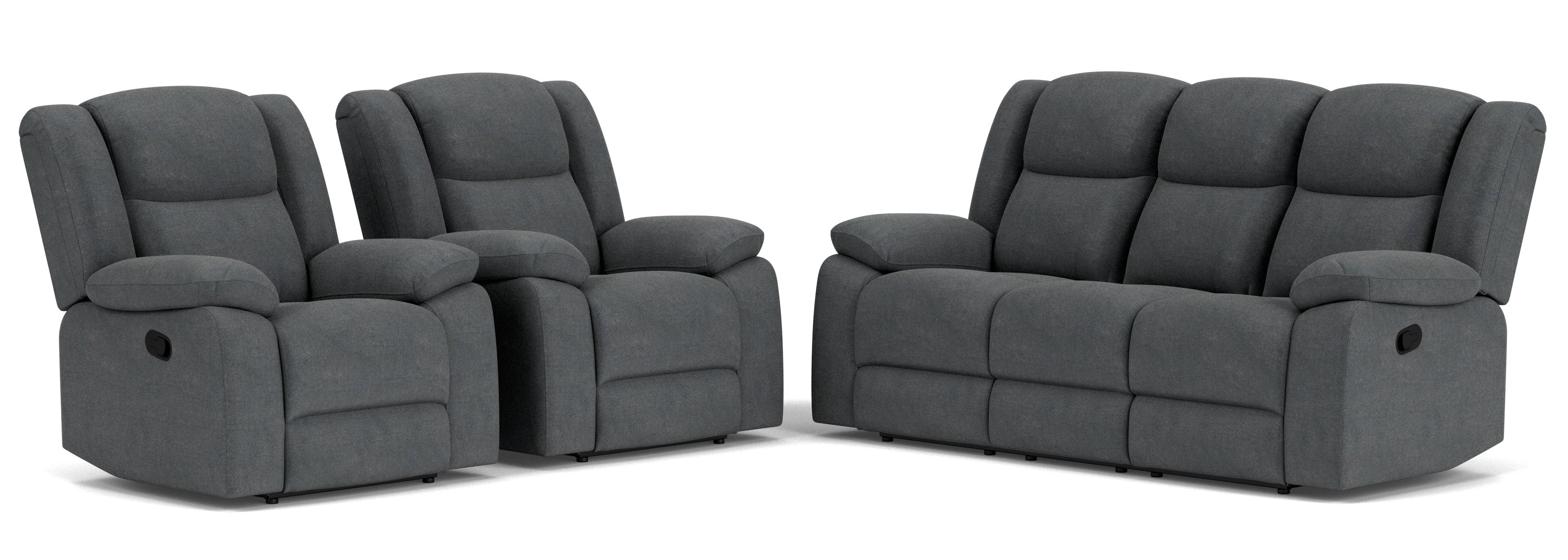 3 Seater with End Recliners + 2 Recliners