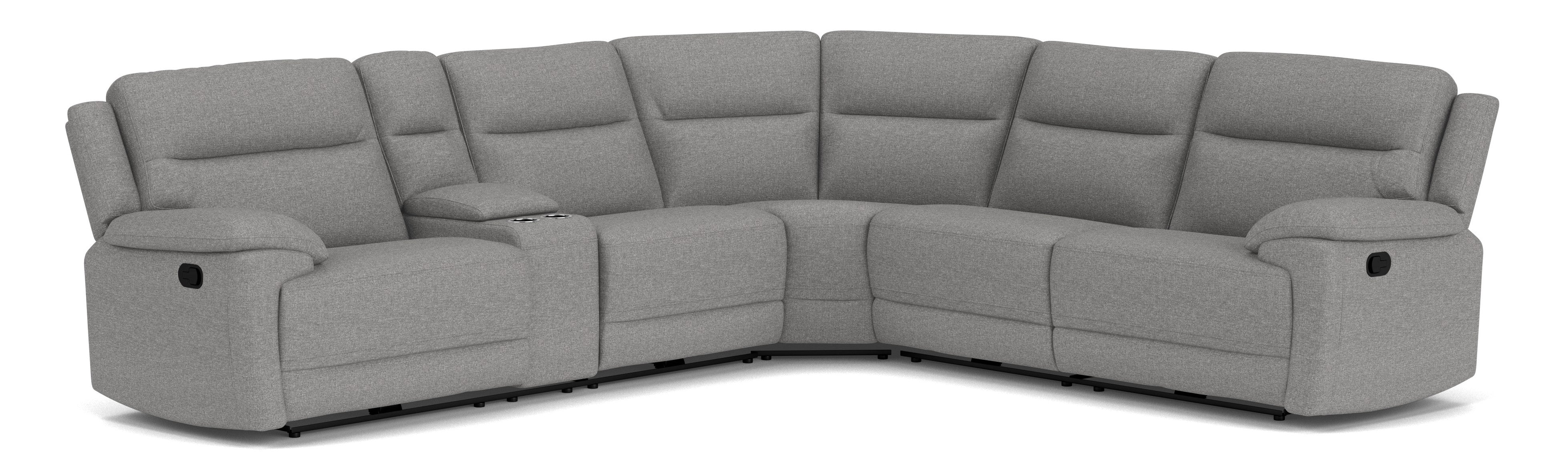 5.5 Seater Corner with 4 Recliners and Console