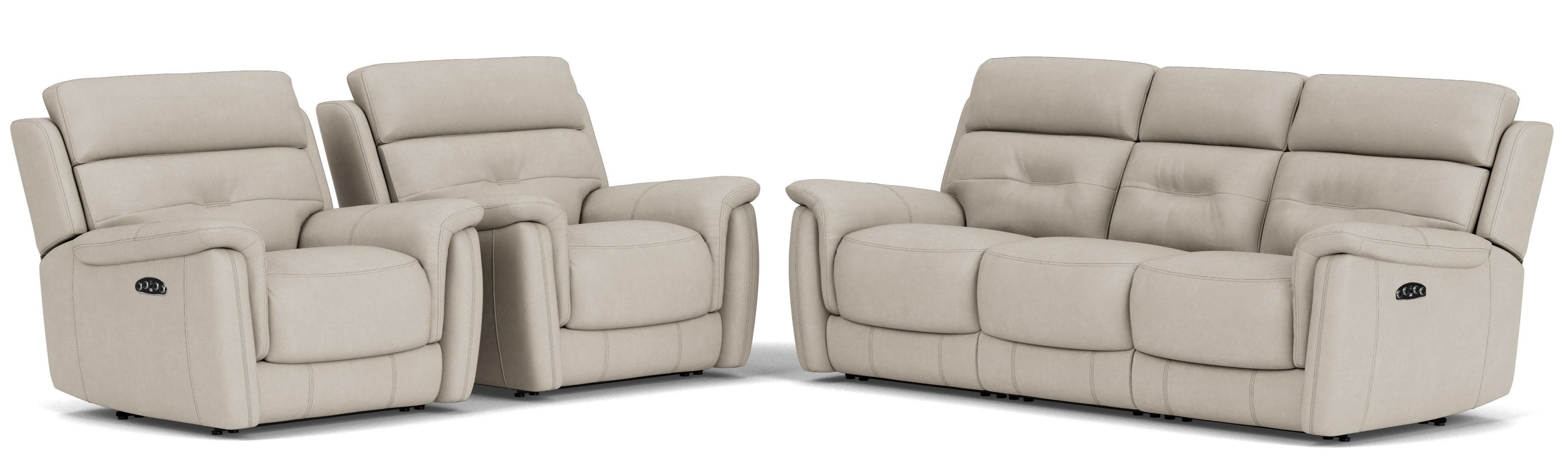3 Seater with End Electric Recliners and Powered Headrests + 2 Electric Recliners