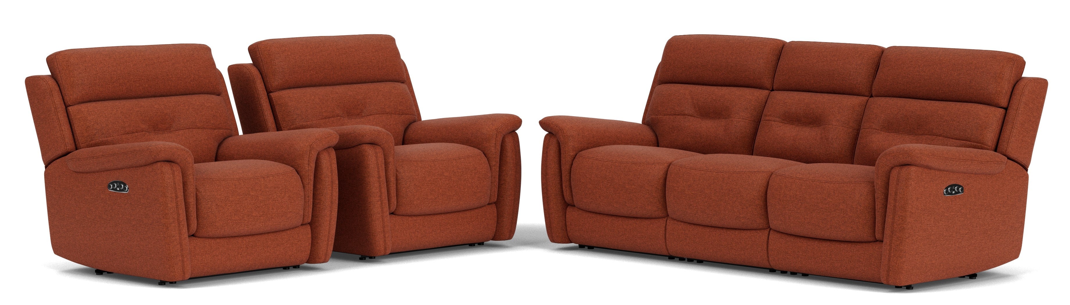 3 Seater with End Electric Recliners and Powered Headrests + 2 Electric Recliners