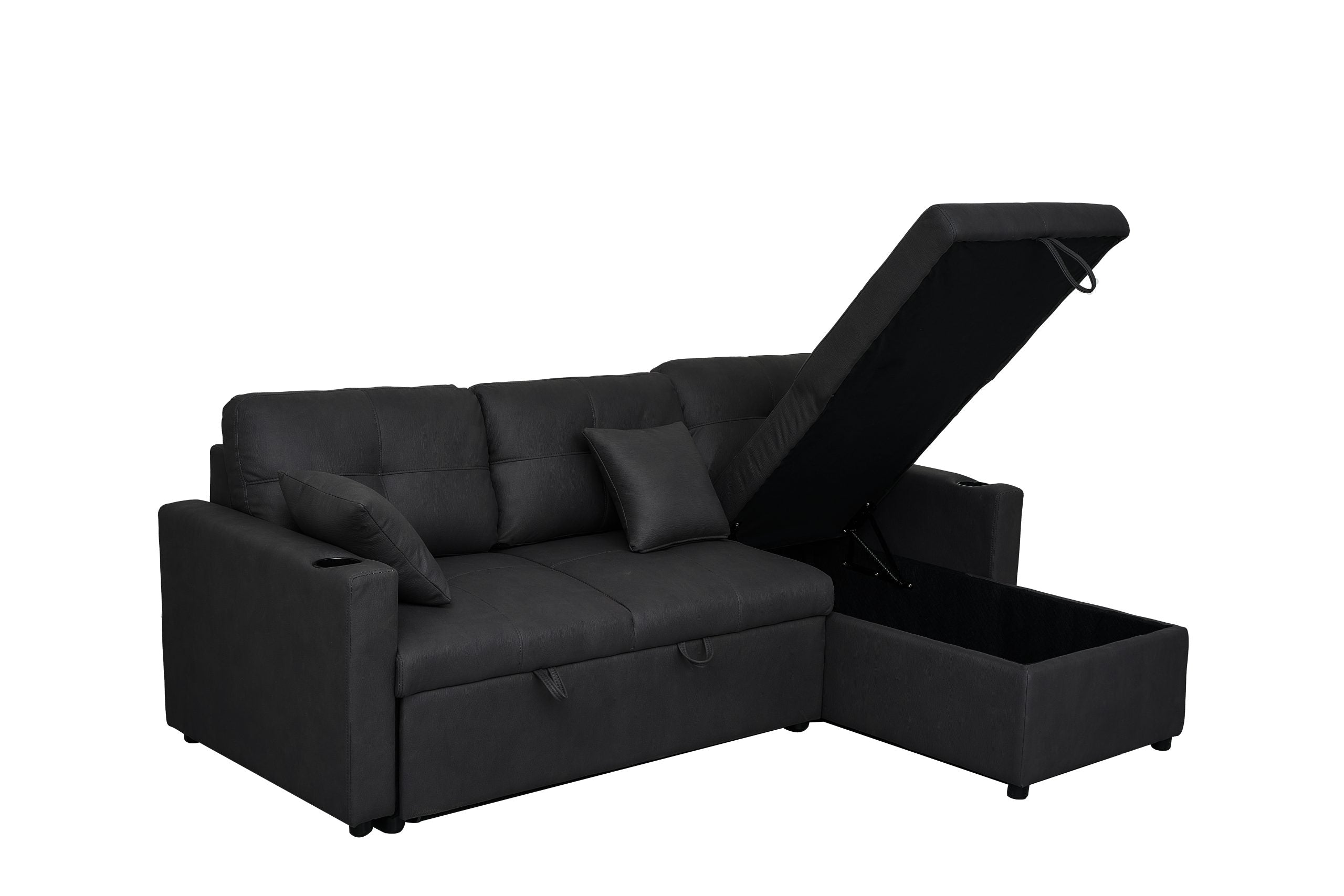 3 Seater Sofa Bed with Reversible Storage Chaise