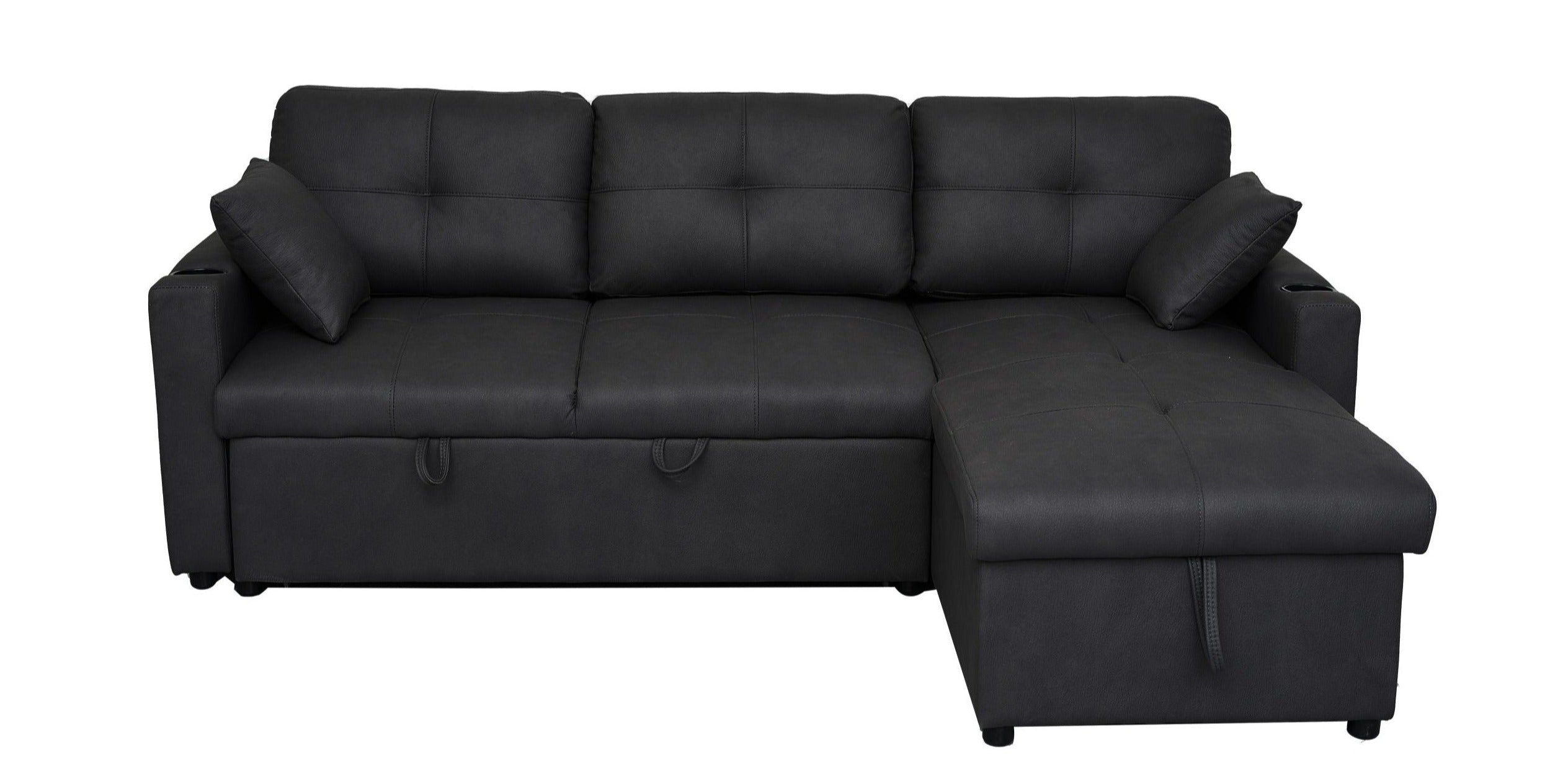 3 Seater Sofa Bed with Reversible Storage Chaise