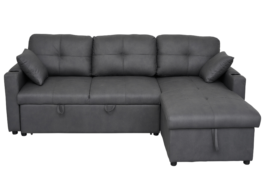 3 Seater Sofa Bed with Reversible Storage Chaise