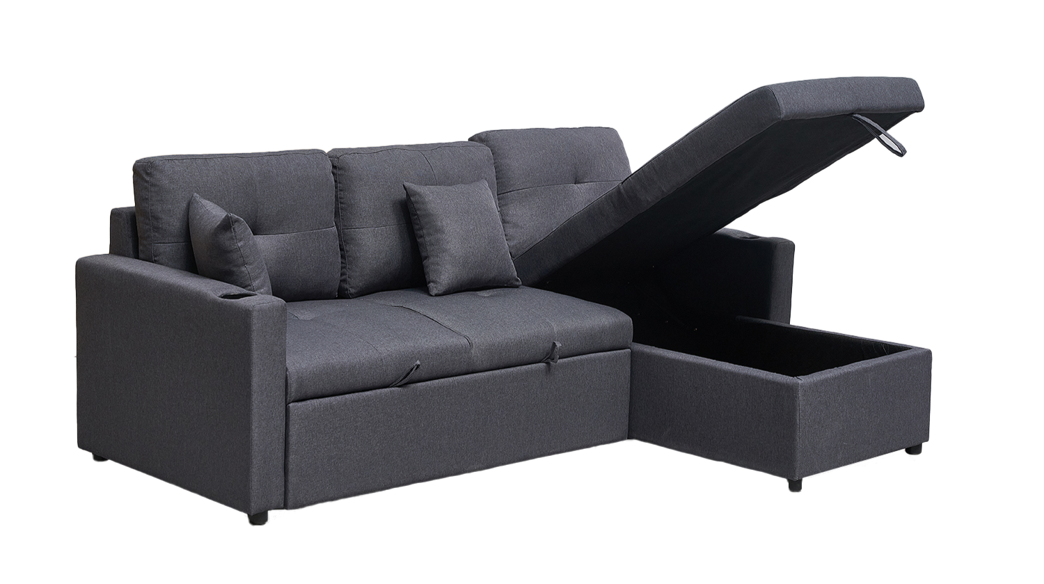 3 Seater Sofa Bed with Reversible Storage Chaise
