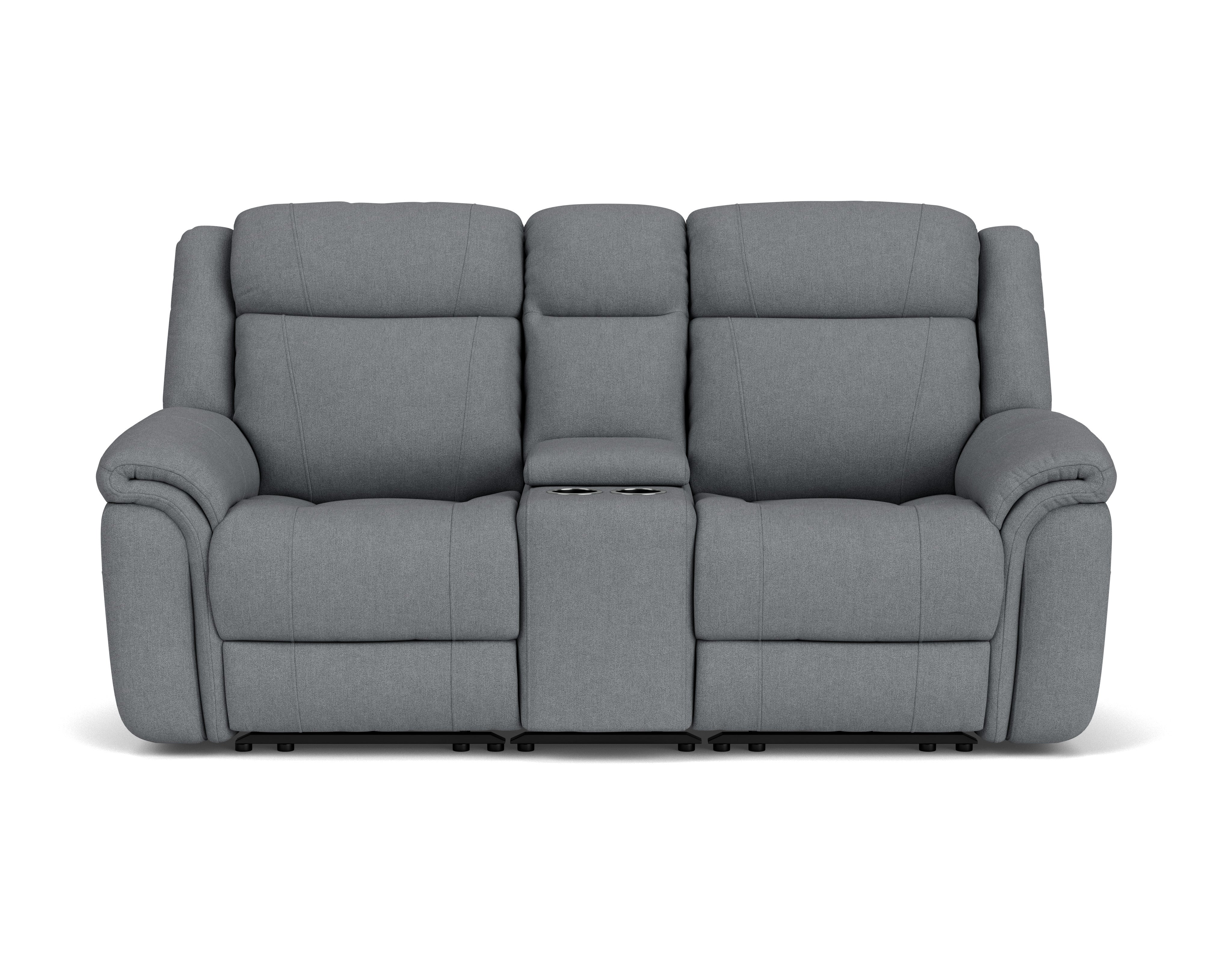 2 Seater with End Electric Recliners, Console & Powered Headrests