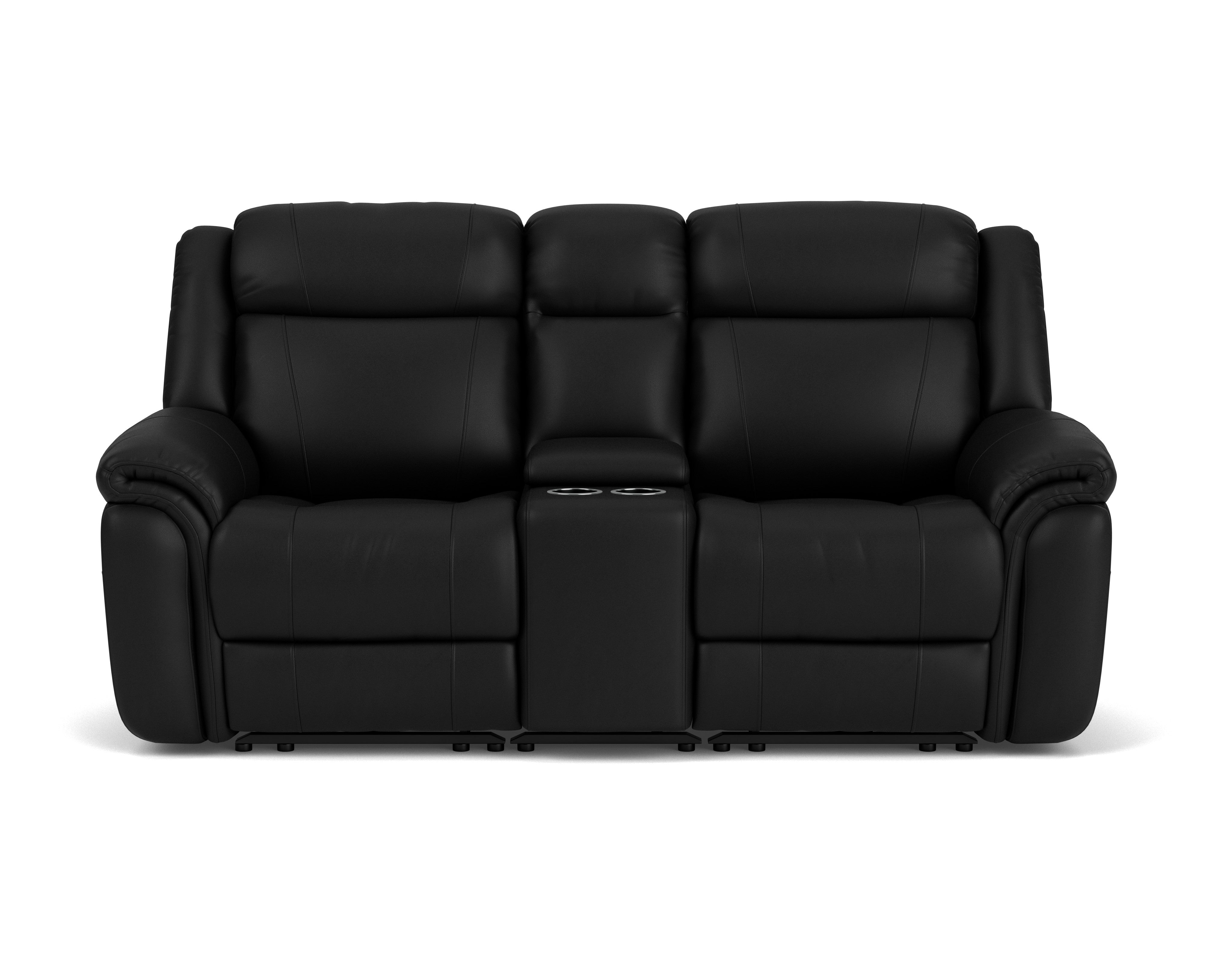 2 Seater with End Electric Recliners, Console & Powered Headrests