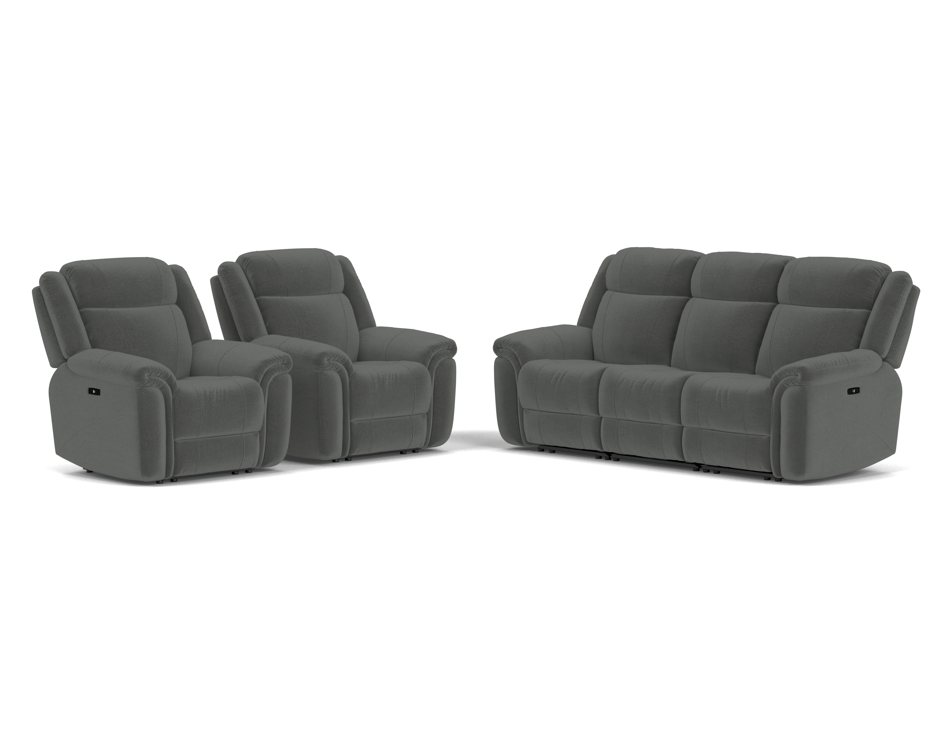 3 Seater with end electric recliners + 2 Electric Recliners