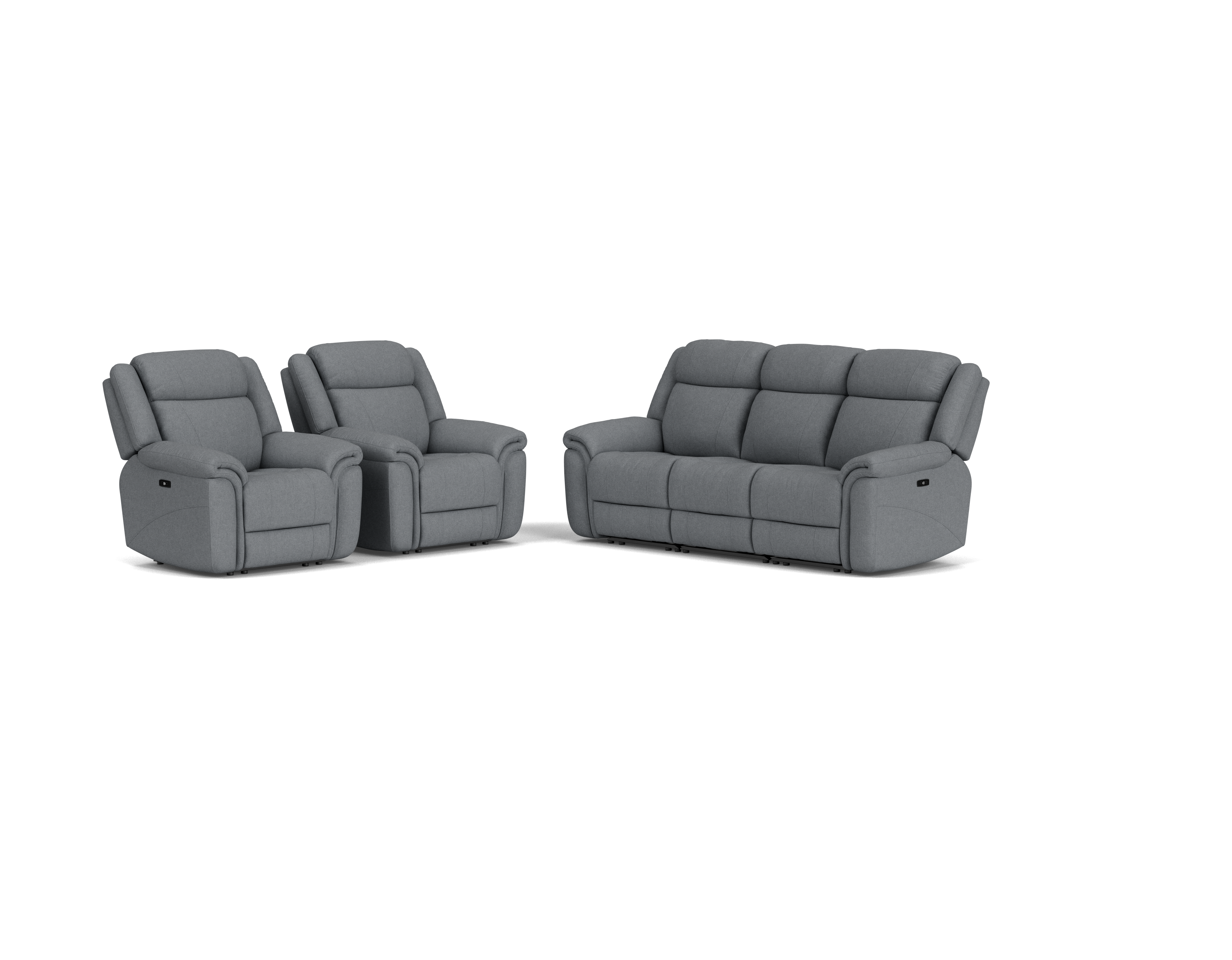 3 Seater with end electric recliners + 2 Electric Recliners