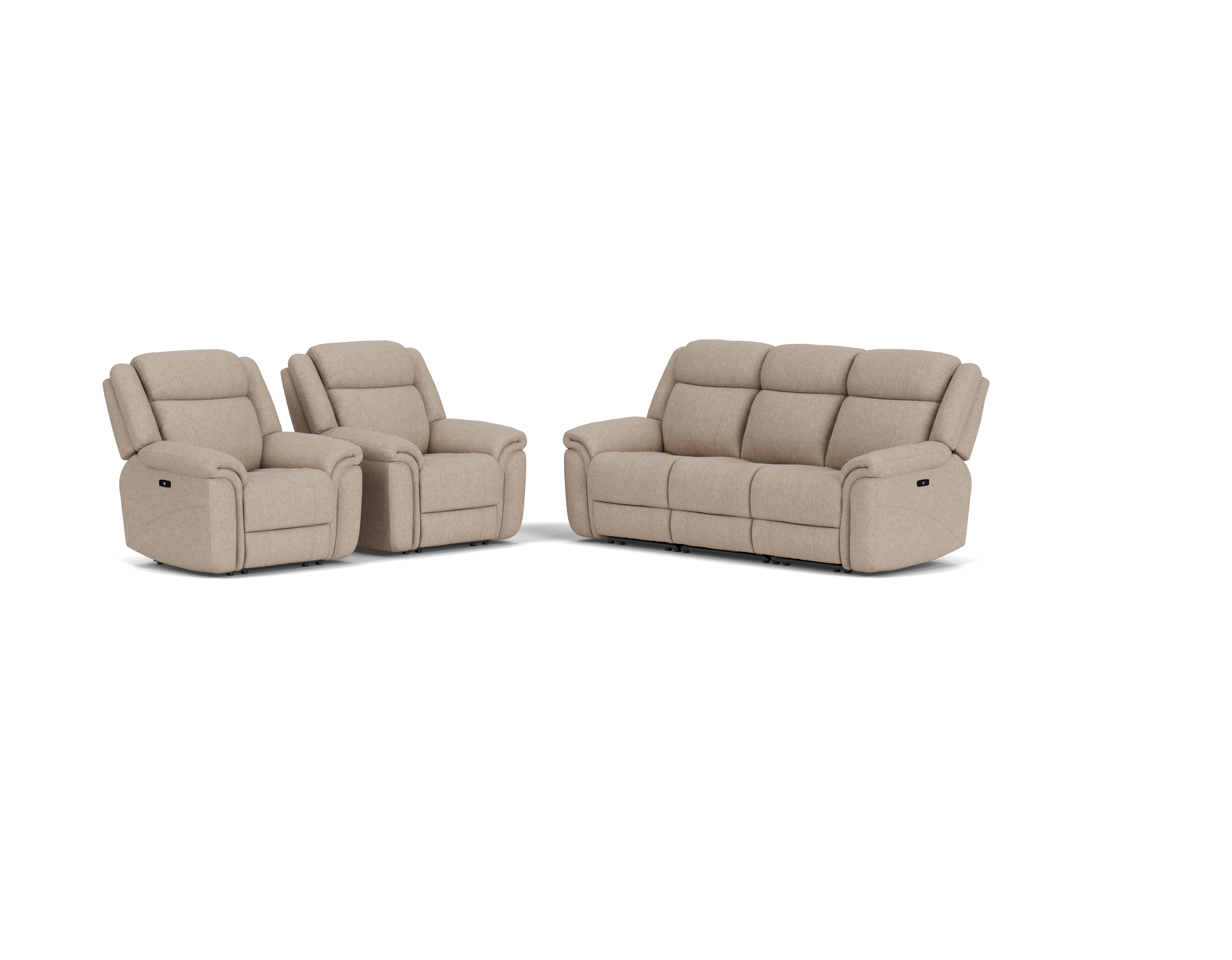 3 Seater with end electric recliners + 2 Electric Recliners