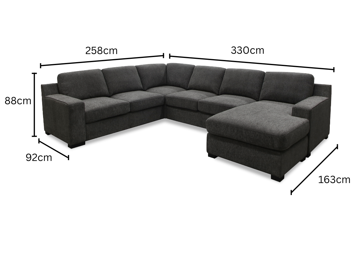 6 Seater with reversible chaise