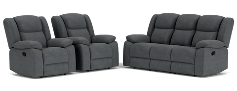 3 Seater with End Recliners + 2 Recliners