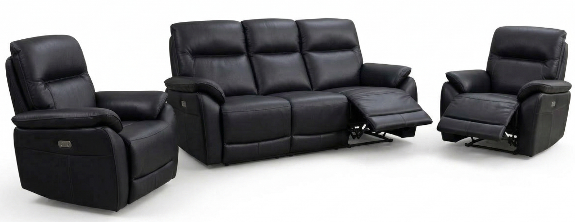 3 Seater with End Electric Recliners + 2 Electric Recliners