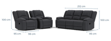 Load image into Gallery viewer, 3 Seater with End Recliners + 2 Single Recliners
