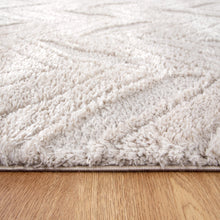 Load image into Gallery viewer, Tender Chevron Beige Shag Rug
