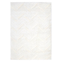 Load image into Gallery viewer, Tender Chevron Cream Shag Rug
