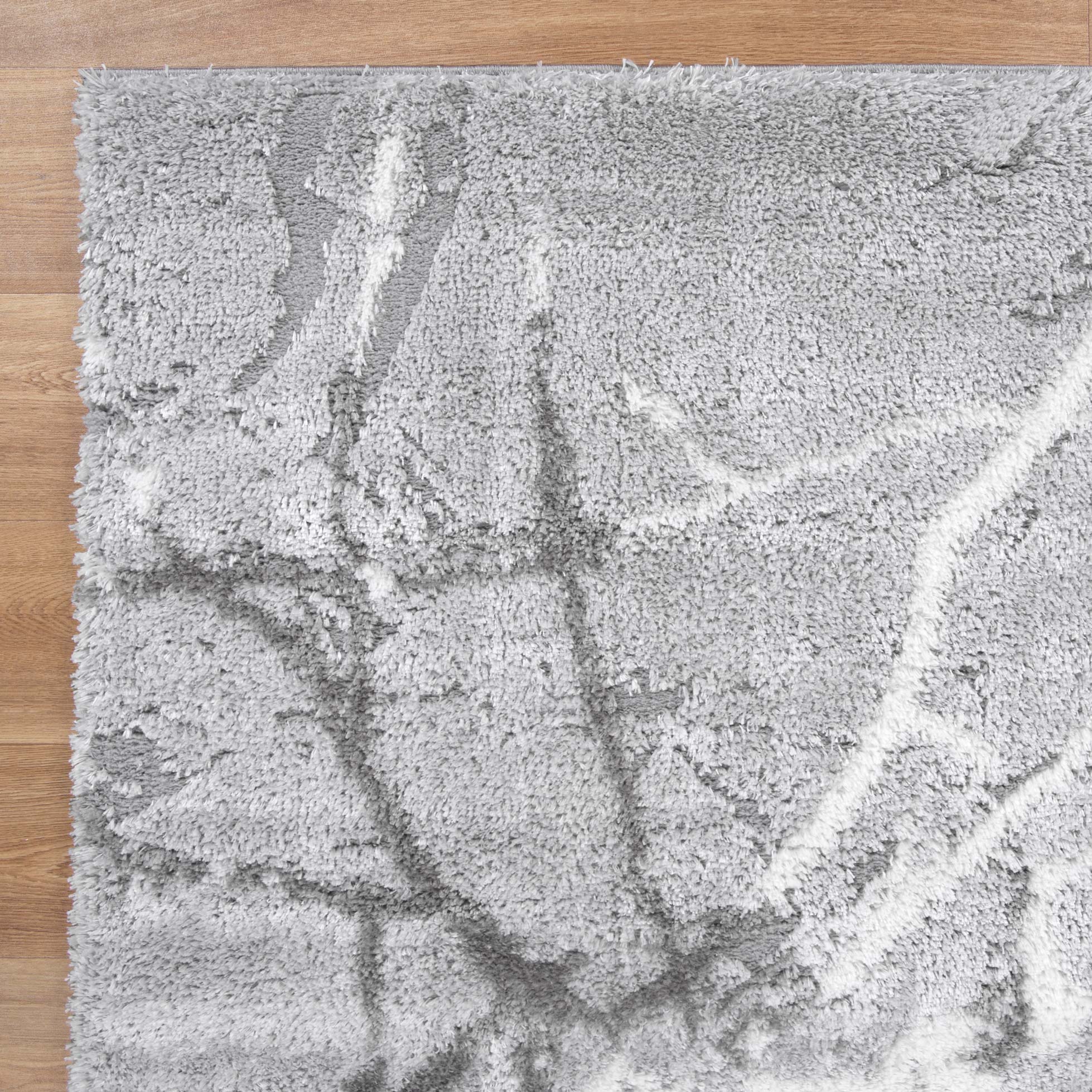 Tender Abstract Silver Shag Rug – Lounges Plus
